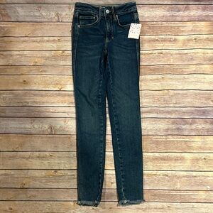 NWT Free People size 24 deep indigo denim